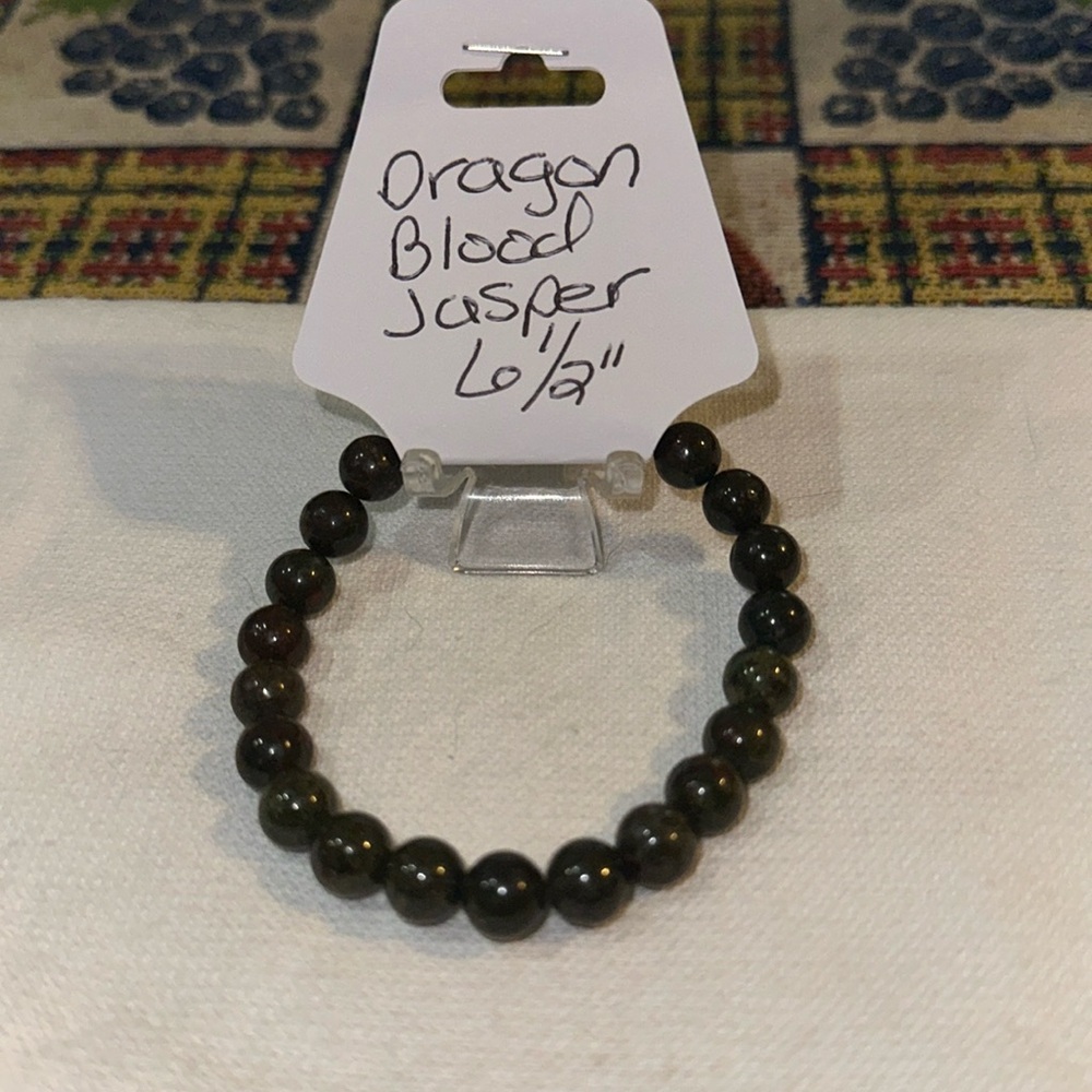 Hand Crafted Dragons Blood Jasper Stretch Bracelet